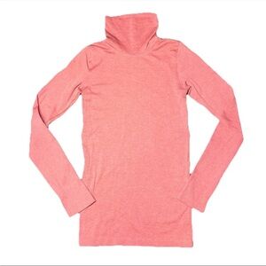 Lululemon Coral ApricotLong Sleeve Turtleneck Shirt Casual Athletic 4 EUC Womens